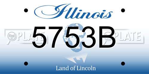 5753B Illinois License Plate