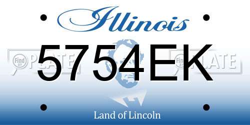 5754EK Illinois License Plate