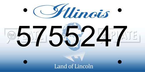 5755247 Illinois License Plate