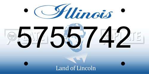 5755742 Illinois License Plate