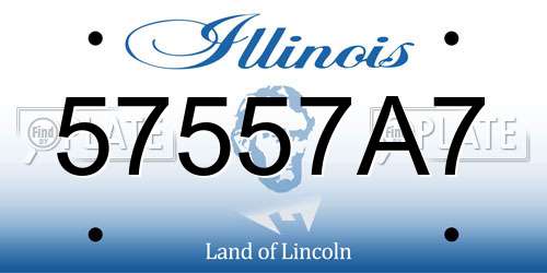 57557A7 Illinois License Plate