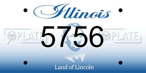 5756 Illinois License Plate