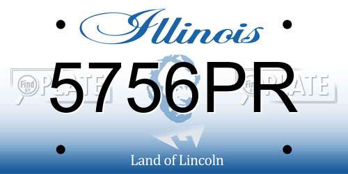 5756PR Illinois License Plate