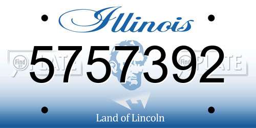 5757392 Illinois License Plate