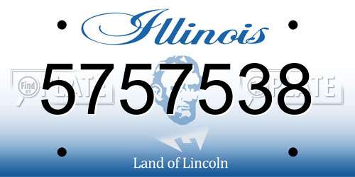 5757538 Illinois License Plate
