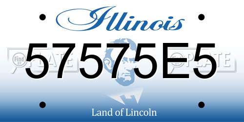57575E5 Illinois License Plate