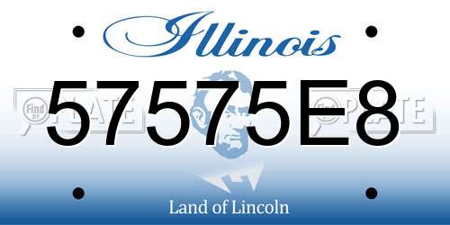 57575E8 Illinois License Plate