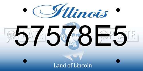 57578E5 Illinois License Plate