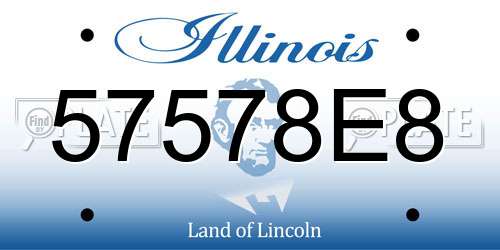 57578E8 Illinois License Plate
