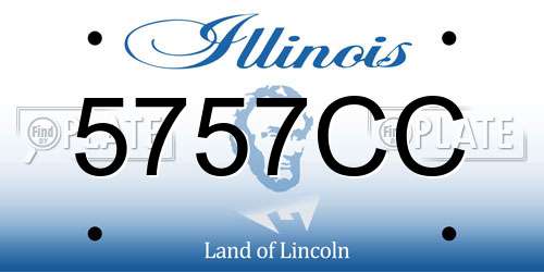 5757CC Illinois License Plate