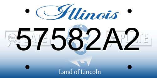 57582A2 Illinois License Plate