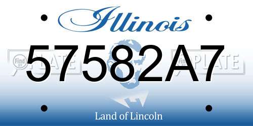 57582A7 Illinois License Plate