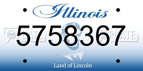 5758367 Illinois License Plate