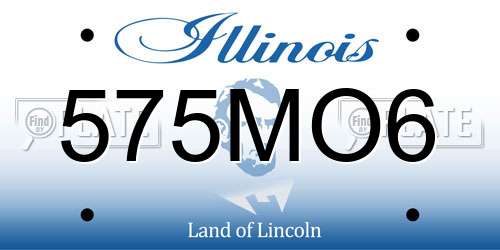 575MO6 Illinois License Plate