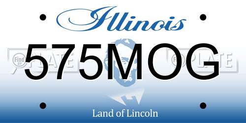 575MOG Illinois License Plate
