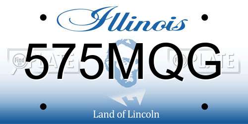 575MQG Illinois License Plate