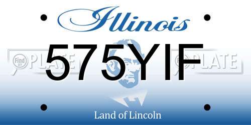 575YIF Illinois License Plate