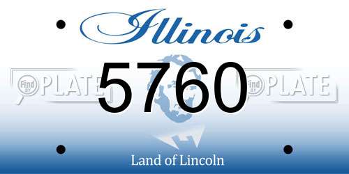 5760 Illinois License Plate