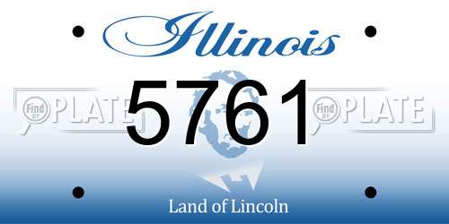 5761 Illinois License Plate
