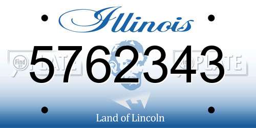 5762343 Illinois License Plate