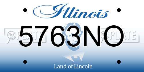 5763NO Illinois License Plate
