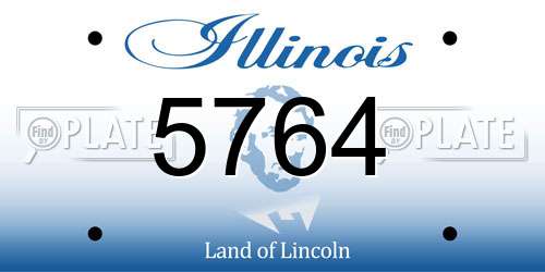 5764 Illinois License Plate