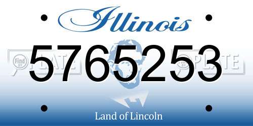5765253 Illinois License Plate