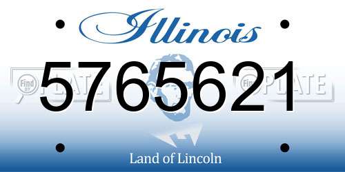 5765621 Illinois License Plate