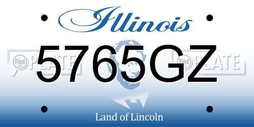 5765GZ Illinois License Plate