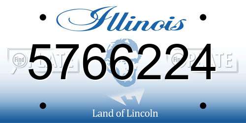 5766224 Illinois License Plate