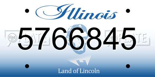 5766845 Illinois License Plate