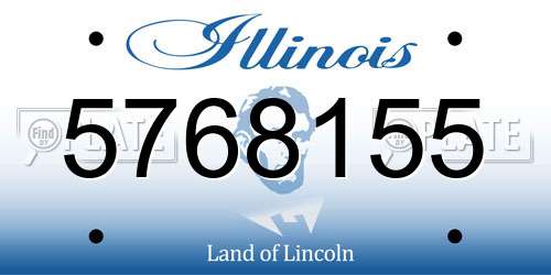 5768155 Illinois License Plate