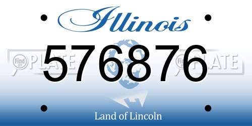 576876 Illinois License Plate