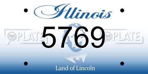 5769 Illinois License Plate