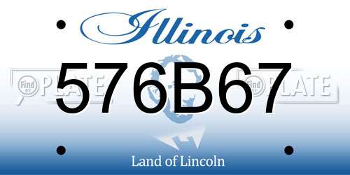576B67 Illinois License Plate