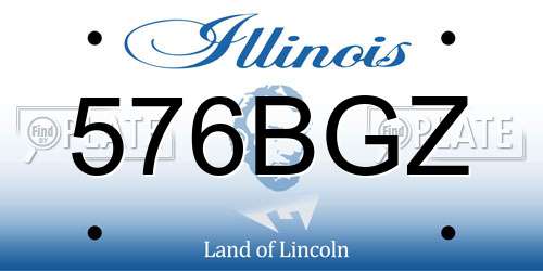 576BGZ Illinois License Plate