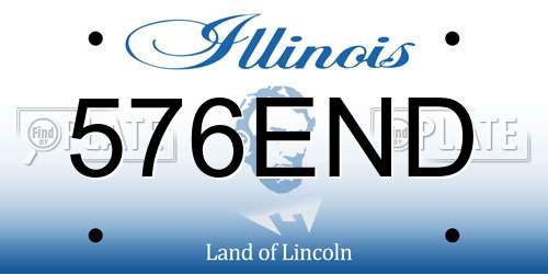 576END Illinois License Plate