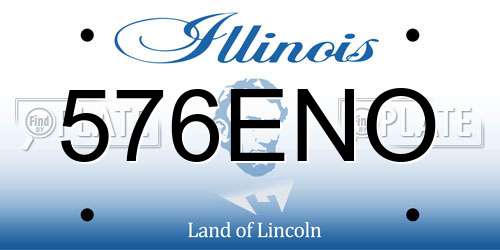 576ENO Illinois License Plate