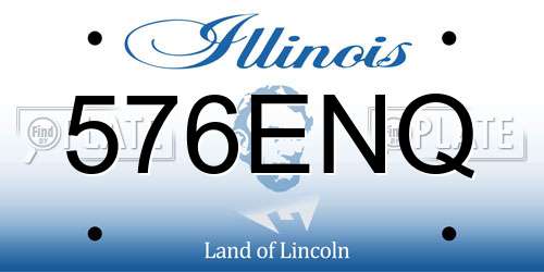 576ENQ Illinois License Plate