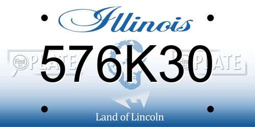 576K30 Illinois License Plate