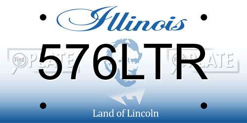 576LTR Illinois License Plate