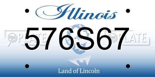 576S67 Illinois License Plate