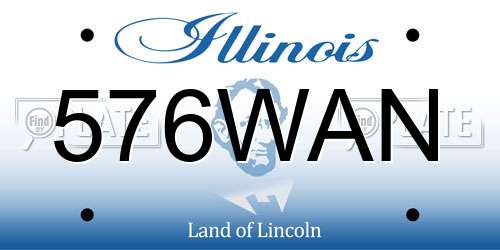 576WAN Illinois License Plate