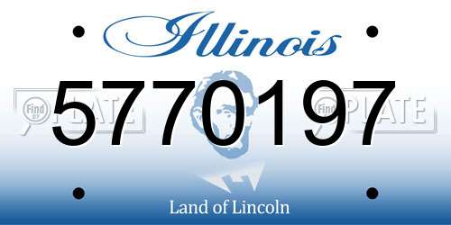 5770197 Illinois License Plate