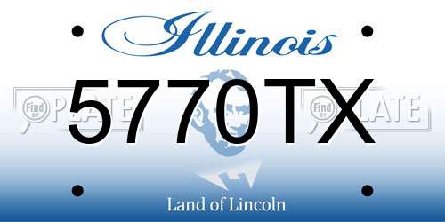 5770TX Illinois License Plate