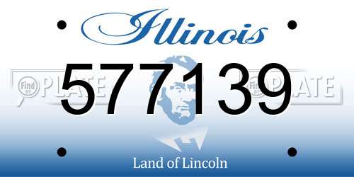 577139 Illinois License Plate