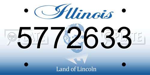 5772633 Illinois License Plate
