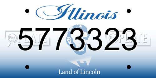 5773323 Illinois License Plate
