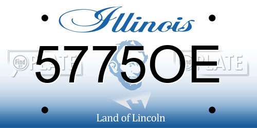 5775OE Illinois License Plate