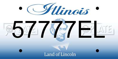57777EL Illinois License Plate